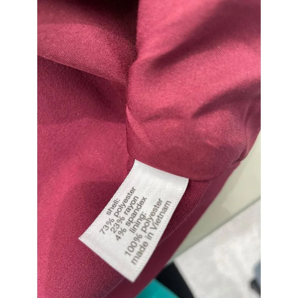 Lane Bryant Single Button Blazer Jacket Womens 26 Maroon Lined Business Casual